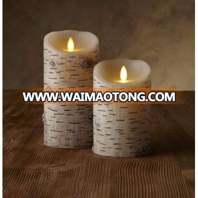 Flameless LED Candle Tree Surface with Moving Wick Timer and Remote for Decoration